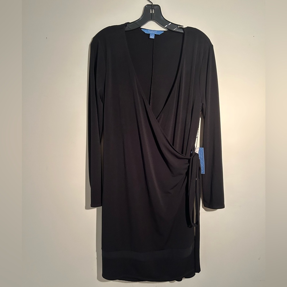 Vera Wang Black Wrap Dress